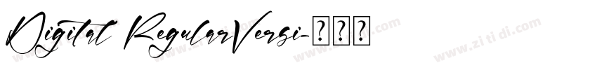 Digital RegularVersi字体转换